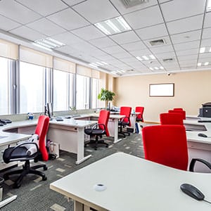 Photo of a clean open plan office