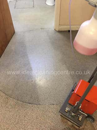 Cleaning safety floor
