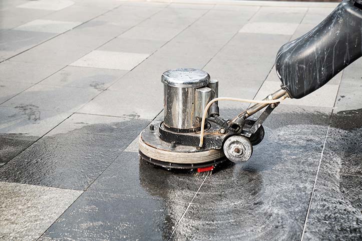 Stone floor cleaning